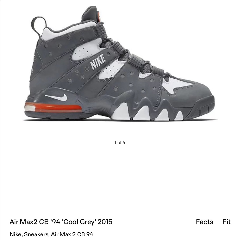 Nike Air Max 2 CB 94 Cool Grey Size 9 W/box 🏀
